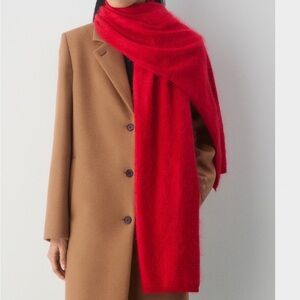 Aritzia Red cashmere scarf